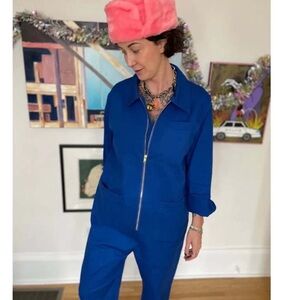 Red Sky Baggy Boilersuit Blue Long Sleeve